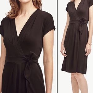 Ann Taylor black wrap dress
